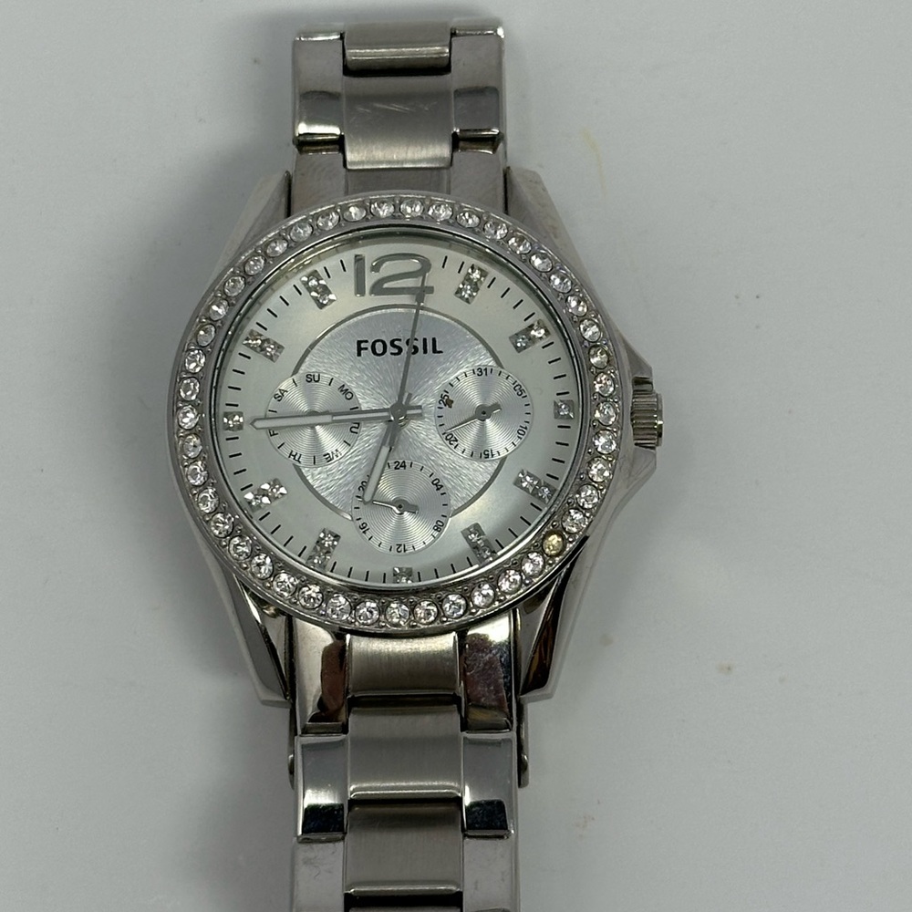 Fossil Watch Women’s Multifunction Stainless Steel ES3202 New Battery! C3